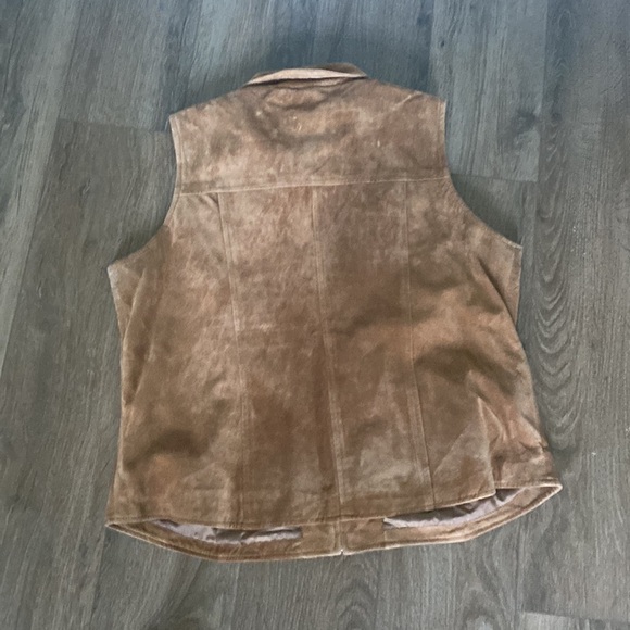 VTG 90’s Y2K Suede St. John’s Bay washable vest & maxi skirt set. 18W & 16W boho - Picture 6 of 12